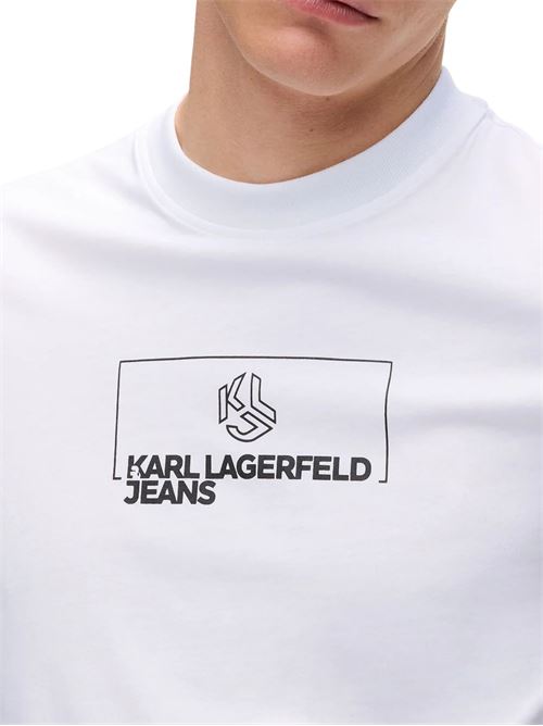 T-shirt in cotone con logo Karl Lagerfeld jeans | A4M17020100